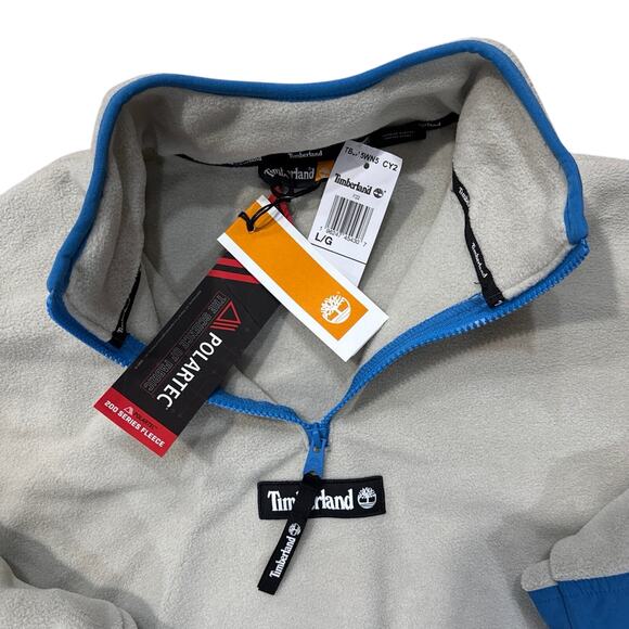 Timberland Fleece Half Zip Jacket Sweatshirt-    Size Large - Picture 6 of 9